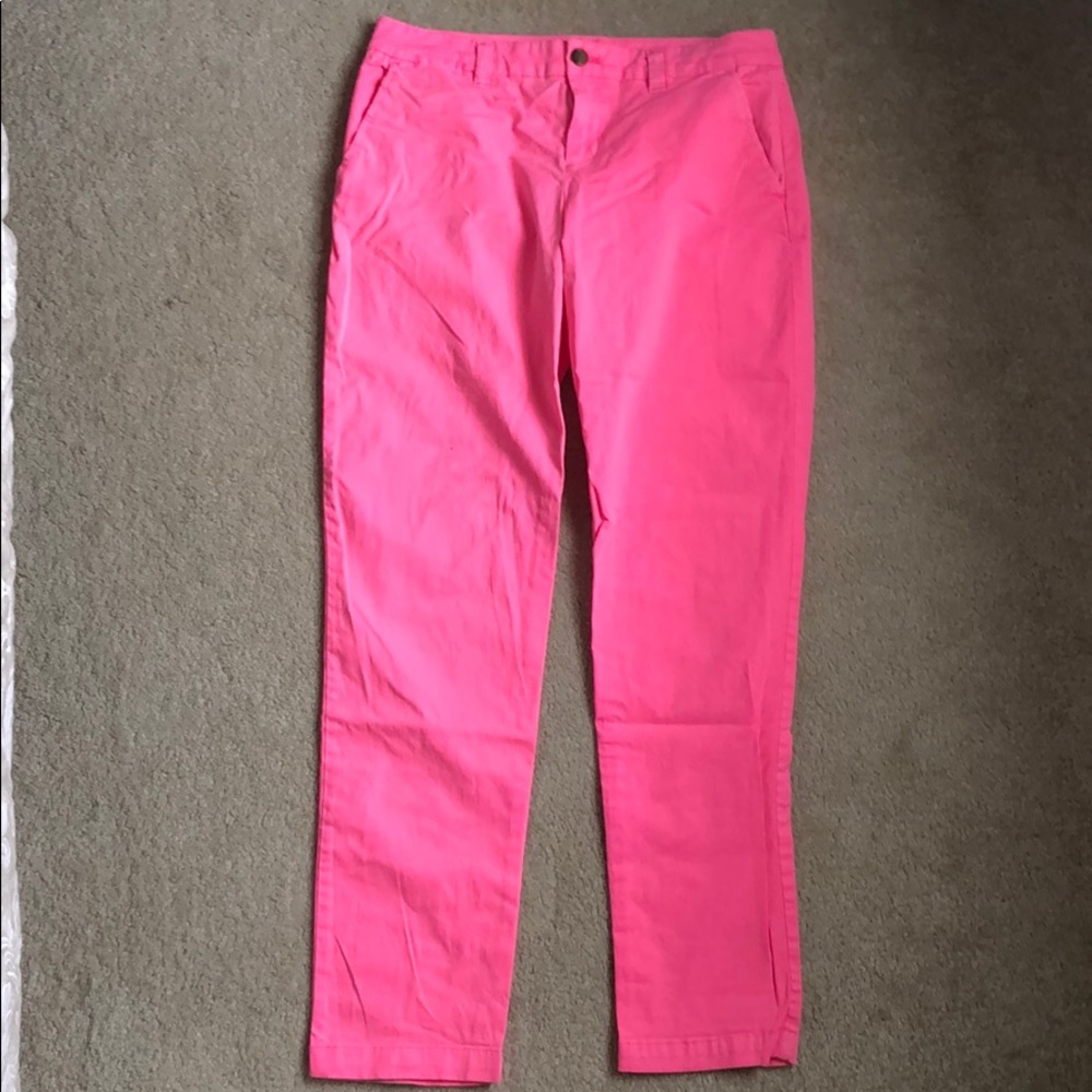 Neon pink Khaki pants!!